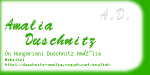 amalia duschnitz business card